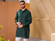 Green Cotton Kurta - AL-K-1234