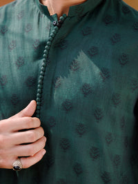 Green Cotton Kurta - AL-K-1234