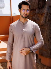 Brown Blended Kurta - AL-K-1239