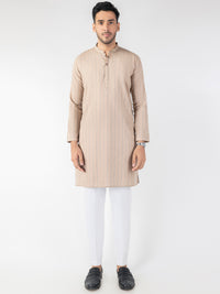 Light Brown Blended Kurta - AL-K-1246