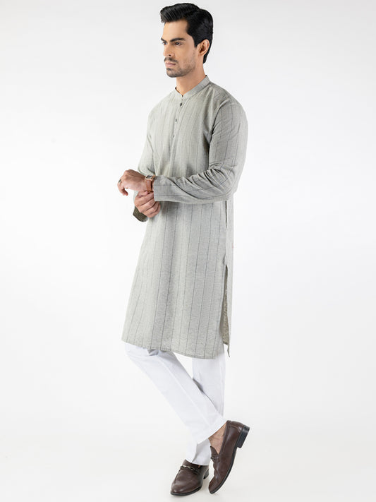 Green Blended Kurta - AL-K-1253