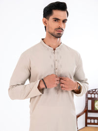 Ivory Blended Kurta - AL-K-1267