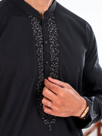 Black Blended Kurta - AL-K-1269