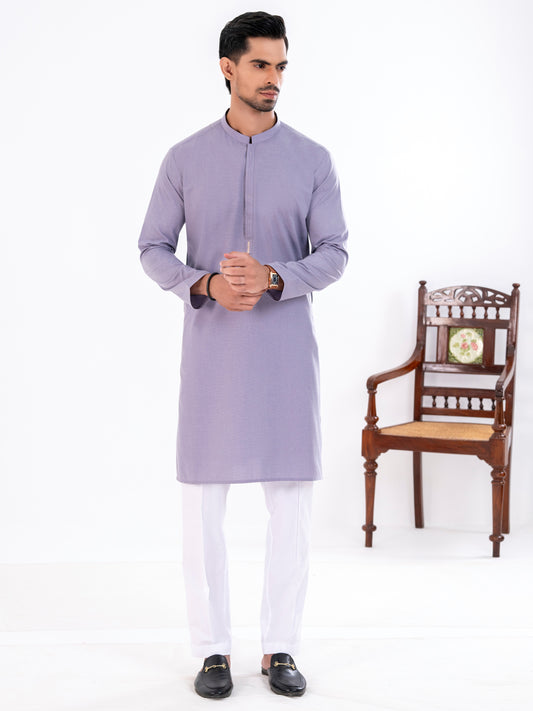 Purple Blended Kurta - AL-K-1279