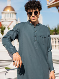 Green Blended Kameez Shalwar - AL-KS-2976