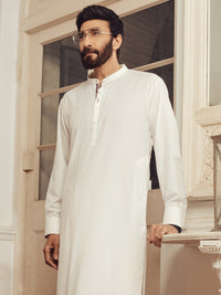 White Plain Kameez Shalwar - ALET-KS-1011