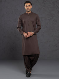 Brown Plain Kameez Shalwar - ALET-KS-3015-R2