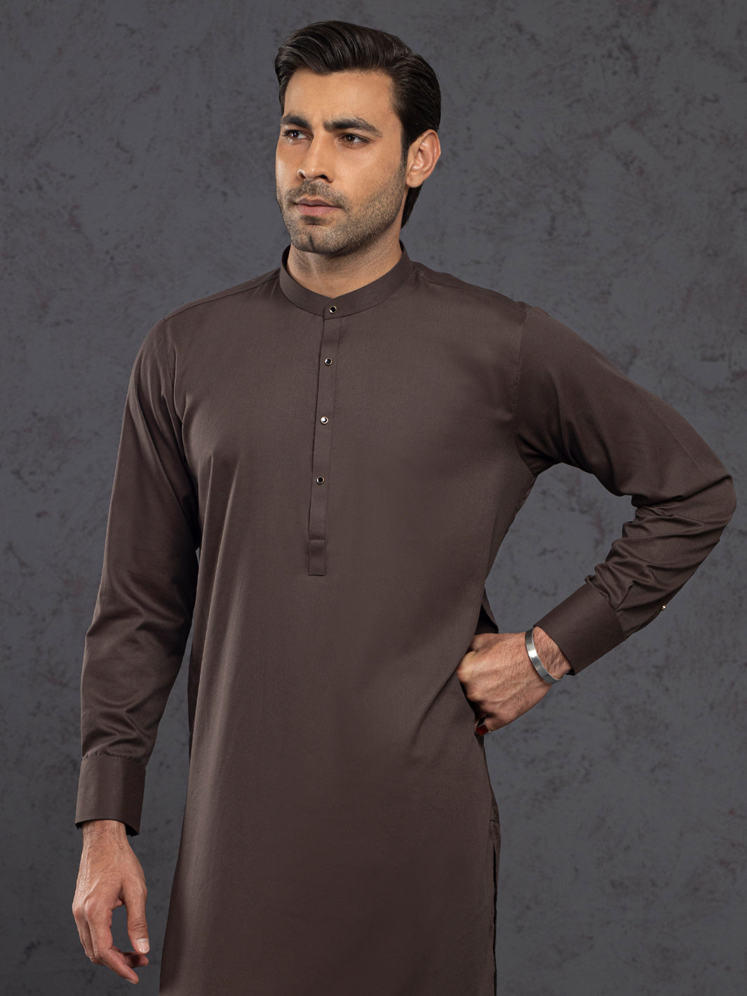 Brown Plain Kameez Shalwar - ALET-KS-3015-R2