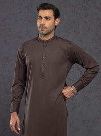Brown Plain Kameez Shalwar - ALET-KS-3015-R2