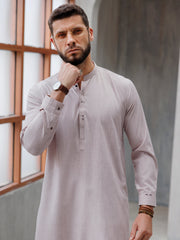 Light Peach Blended Kameez Shalwar - AL-KS-3160