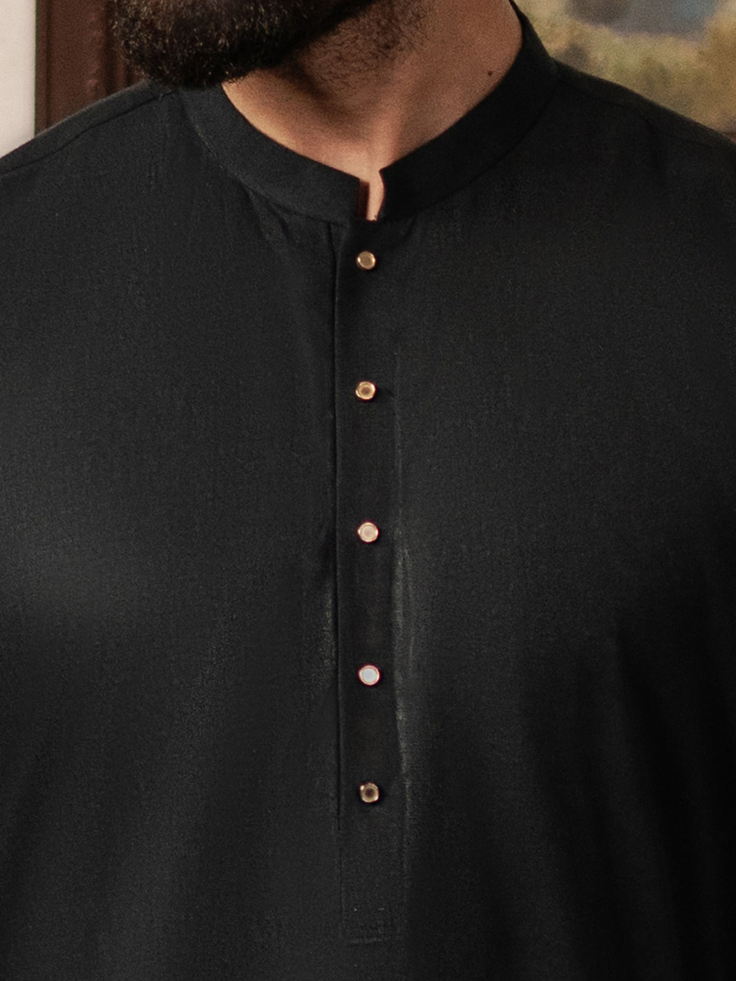 Black Blended Kameez Shalwar - AL-KS-3182
