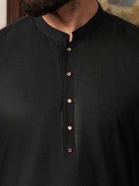 Black Blended Kameez Shalwar - AL-KS-3182