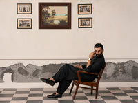 Black Blended Kameez Shalwar - AL-KS-3182