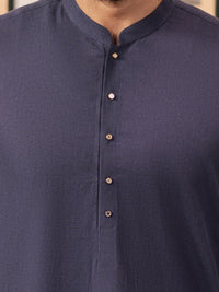 Dark Purple Blended Kameez Shalwar - AL-KS-3183