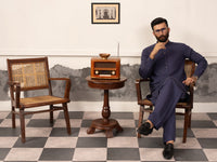 Dark Purple Blended Kameez Shalwar - AL-KS-3183