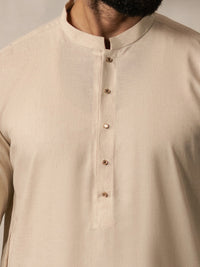 Beige Blended Kameez Shalwar - AL-KS-3187