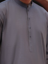 Grey Blended Kameez Shalwar - AL-KS-3197