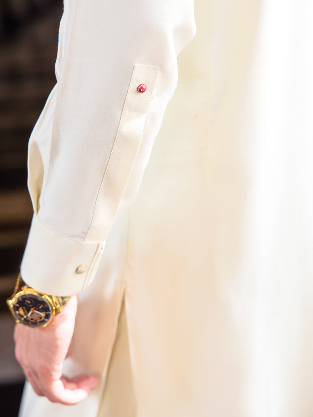 Cream Blended Kameez Shalwar - ALWA-KS-413 - Almirah Online