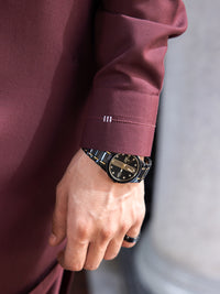 Maroon Blended Kameez Shalwar - ALWA-KS-414