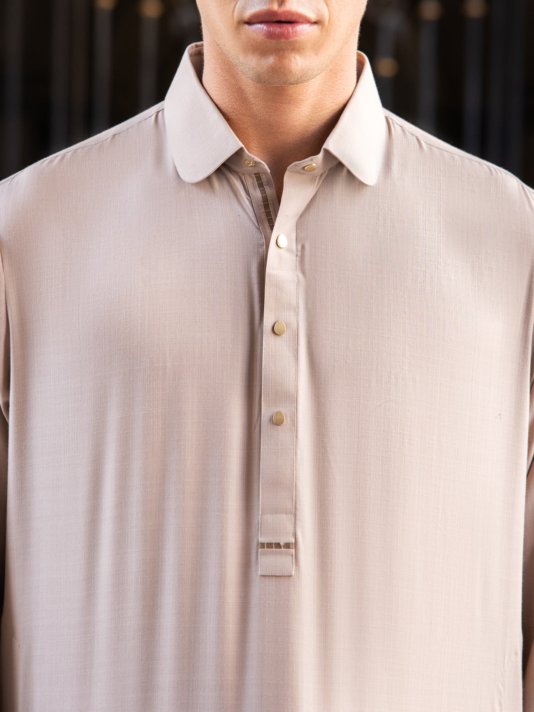 Khaki Blended Kameez Shalwar - ALWA-KS-427 - Almirah Online