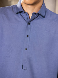 Blue Blended Kameez Shalwar - ALWA-KS-428