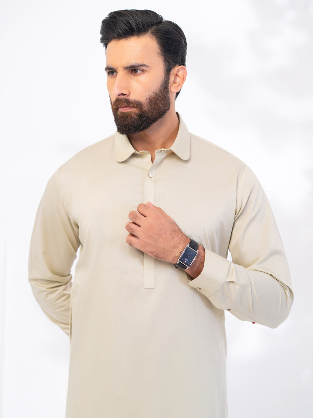 Pastel Green Cotton Kameez Shalwar - ALWA-KS-534