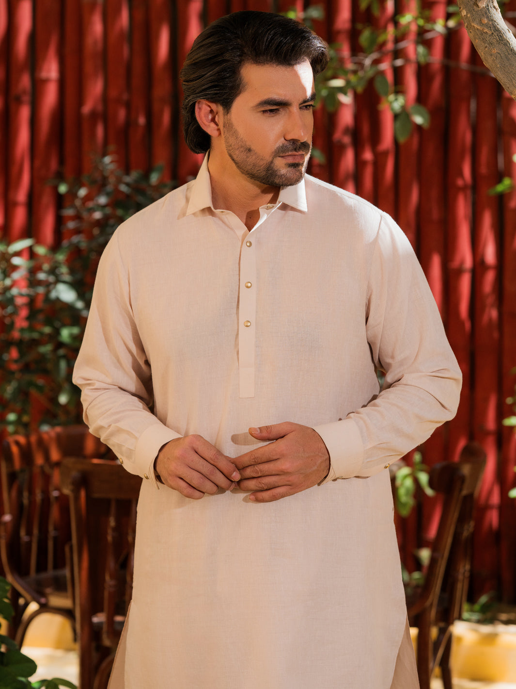 Tea Pink Blue Blended Kameez Shalwar - ALWA-KS-551