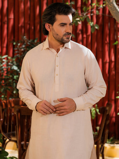 Tea Pink Blue Blended Kameez Shalwar - ALWA-KS-551