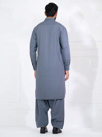 Grey Blended Kameez Shalwar - ALWA-KS-560