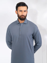 Grey Blended Kameez Shalwar - ALWA-KS-560A