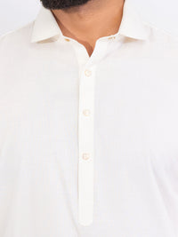 White Blended Kameez Shalwar - ALWA-KS-565