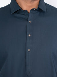 Teal Blended Kameez Shalwar - ALWA-KS-566