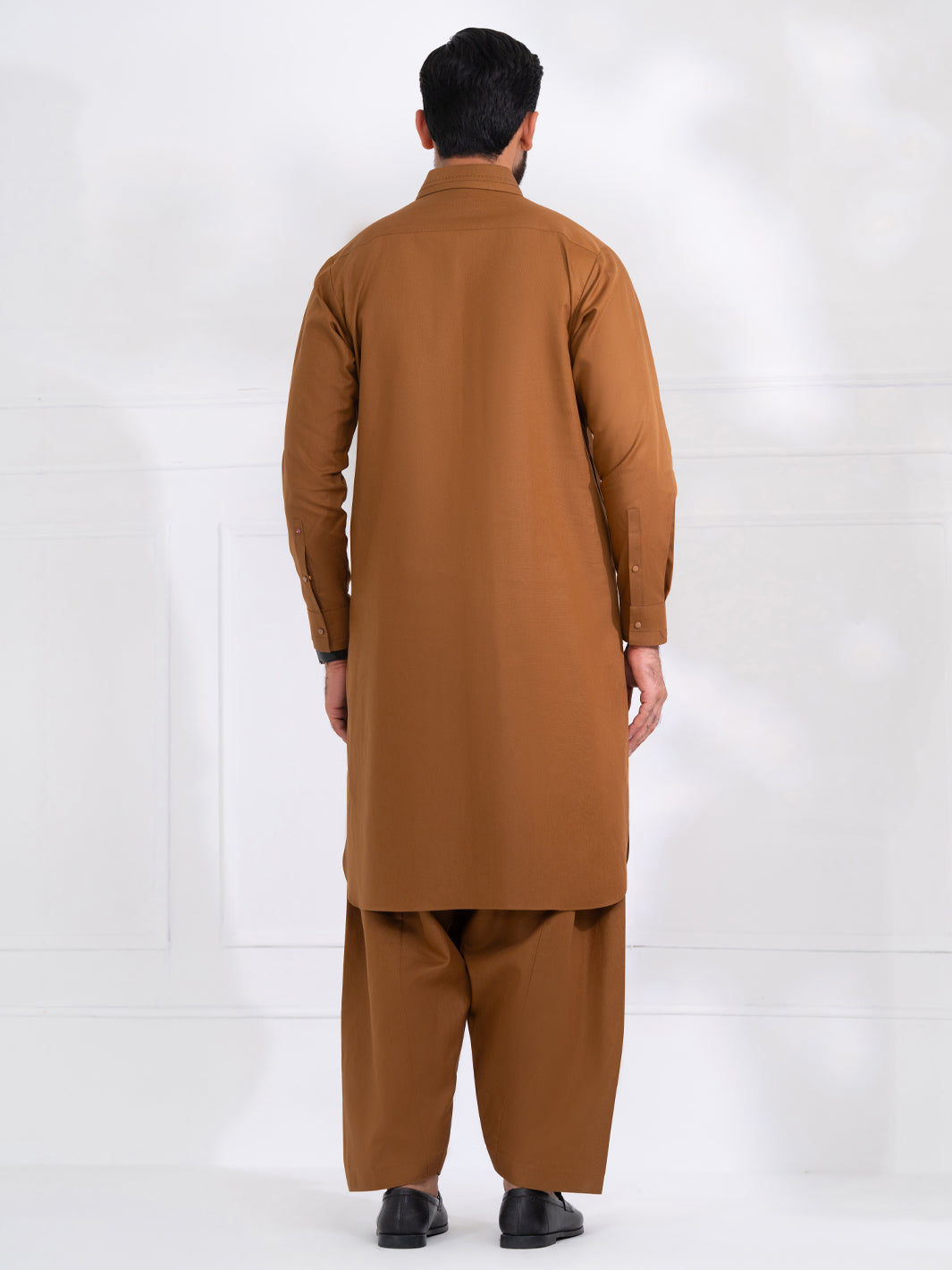 Brown Blended Kameez Shalwar - ALWA-KS-569