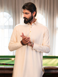 Cream Cut & Sew Kameez Shalwar - ALWA-KS-614