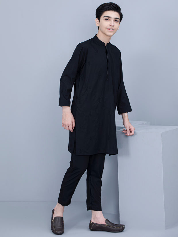 Black Blended Kurta Trouser - ALT-KT-036B - Almirah Online