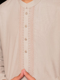 Beige Blended Kurta Trousers - ALT-KT-083