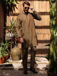 Green Cotton Kurta Trouser - AL-KT-2930