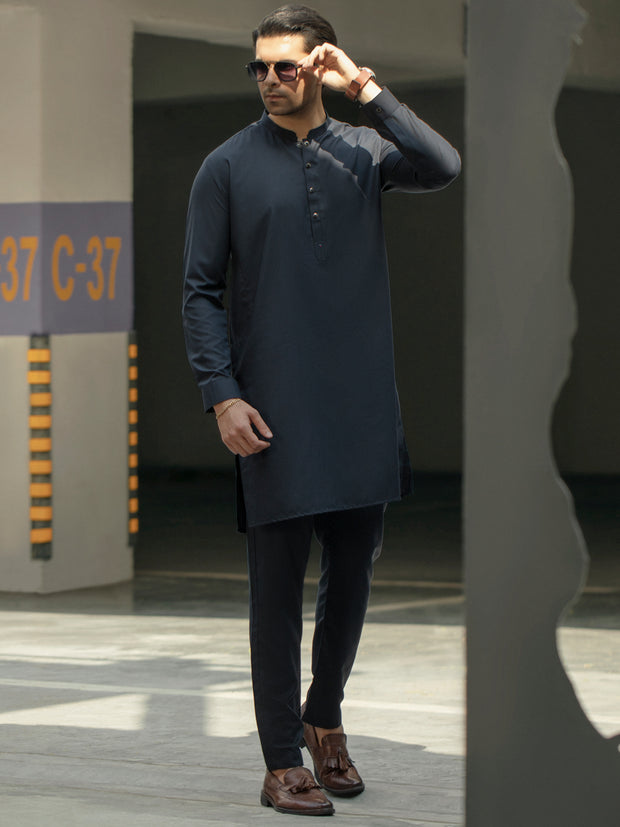 Black Blended Kurta Trouser - AL-KT-2942