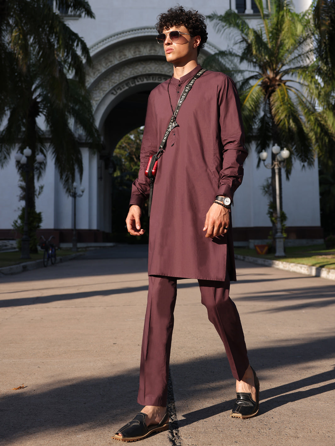 Purple Cotton Kurta Trouser - AL-KT-2981 - Almirah Online