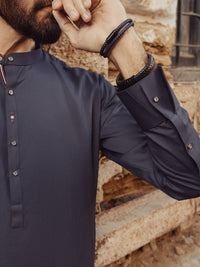 Grey Plain Kurta Trouser - ALET-KT-1002