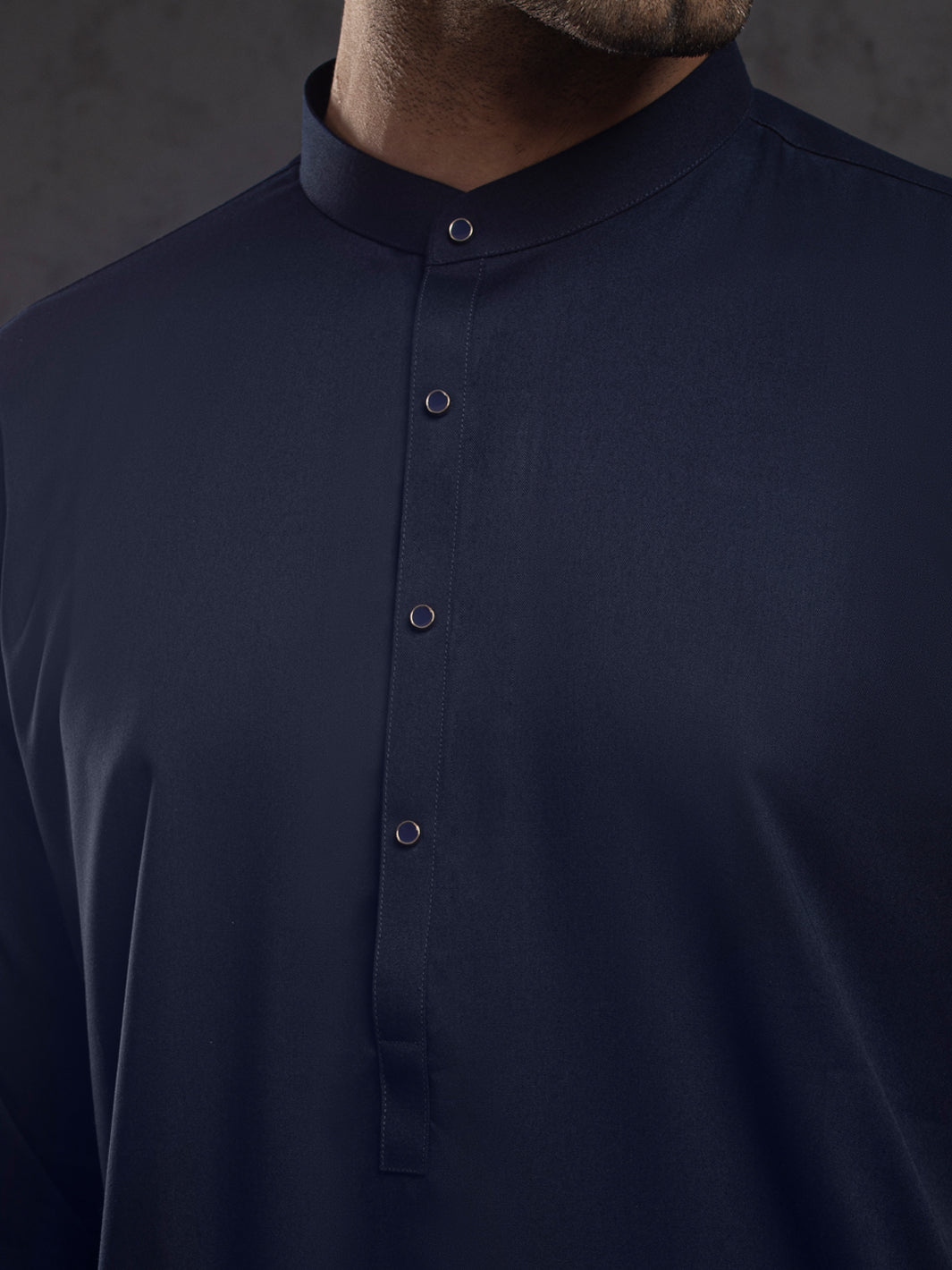Midnight Blue Plain Kurta Trousers - ALET-KT-3003-R2