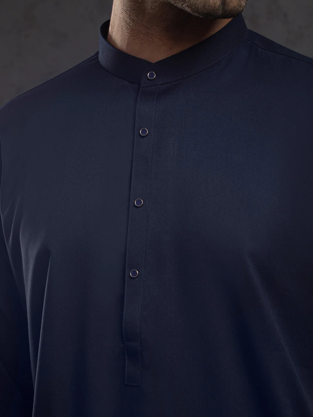Midnight Blue Plain Kurta Trouser - ALET-KT-3003-R3