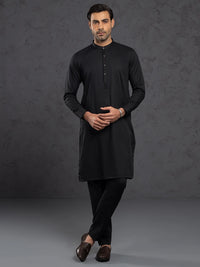 Black Plain Kurta Trouser - ALET-KT-3004-R3