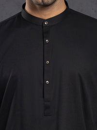 Black Plain Kurta Trousers - ALET-KT-3004