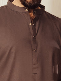 Brown Plain Kurta Trousers - ALET-KT-3005-R2