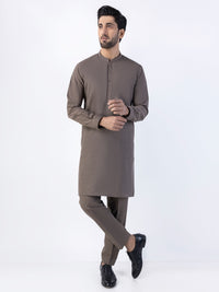 Brown Blended Kurta Trouser - AL-KT-3024B