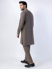 Brown Blended Kurta Trouser - AL-KT-3024B
