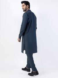 Blue Blended Kurta Trouser - AL-KT-3028