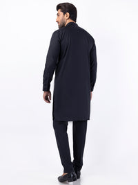 Black Poly Cotton Kurta Trouser - AL-KT-3046A