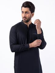 Black Blended Kurta Trouser - AL-KT-3050 - Almirah Online